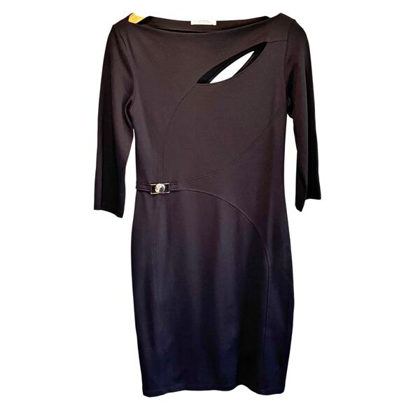 Versace Collection Black Cut-Out Sheath Dress - size 44 (US 8) - Picture 1 of 7